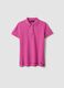Pink organic cotton polo shirt, regular fit_4