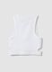 White stretch cotton cropped tank top_4