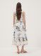 White pure cotton dress with floral print, regular fit_3