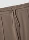 Grey cotton-blend shorts with drawstring, regular fit_5