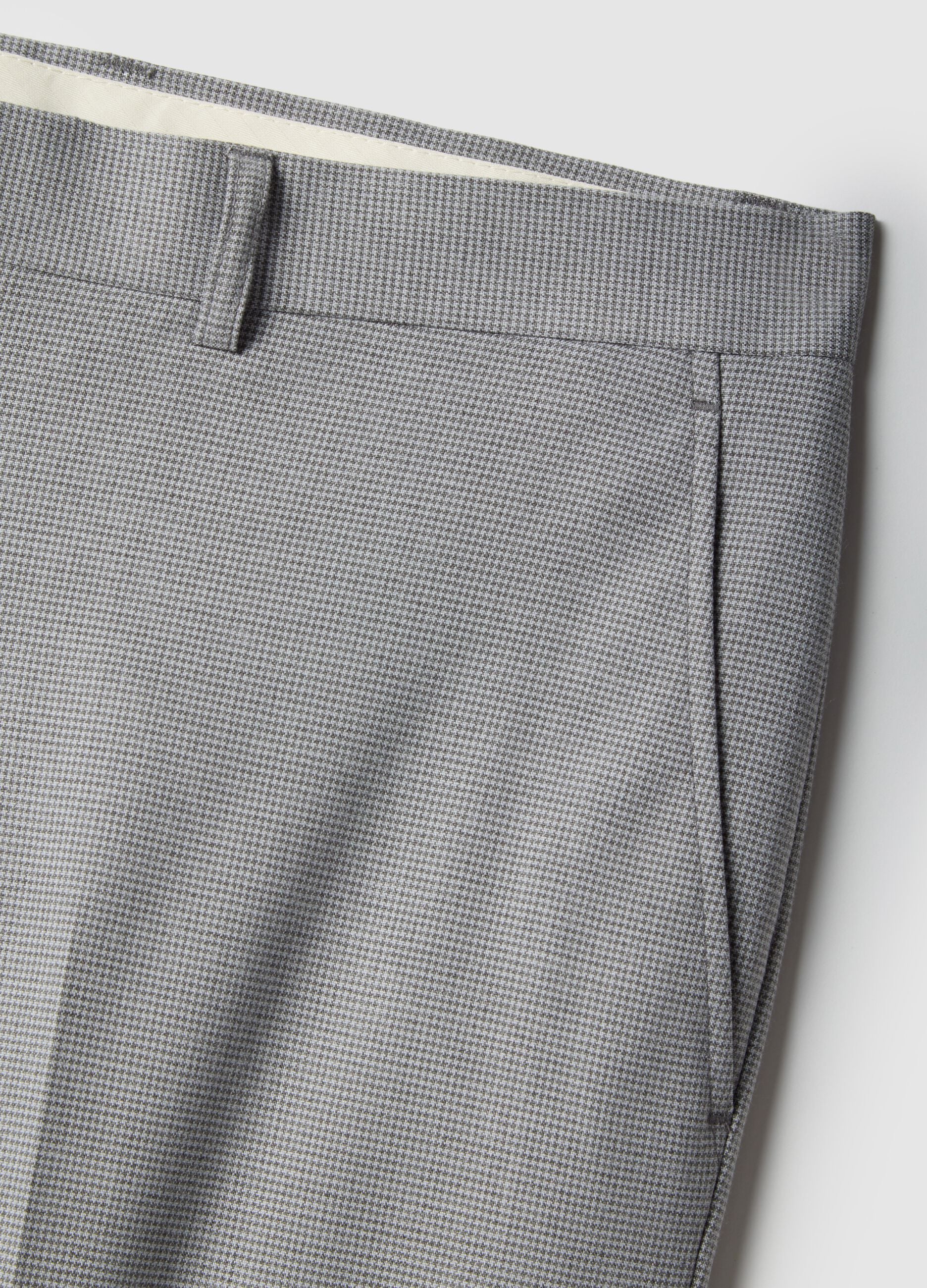 Grey regular fit trousers