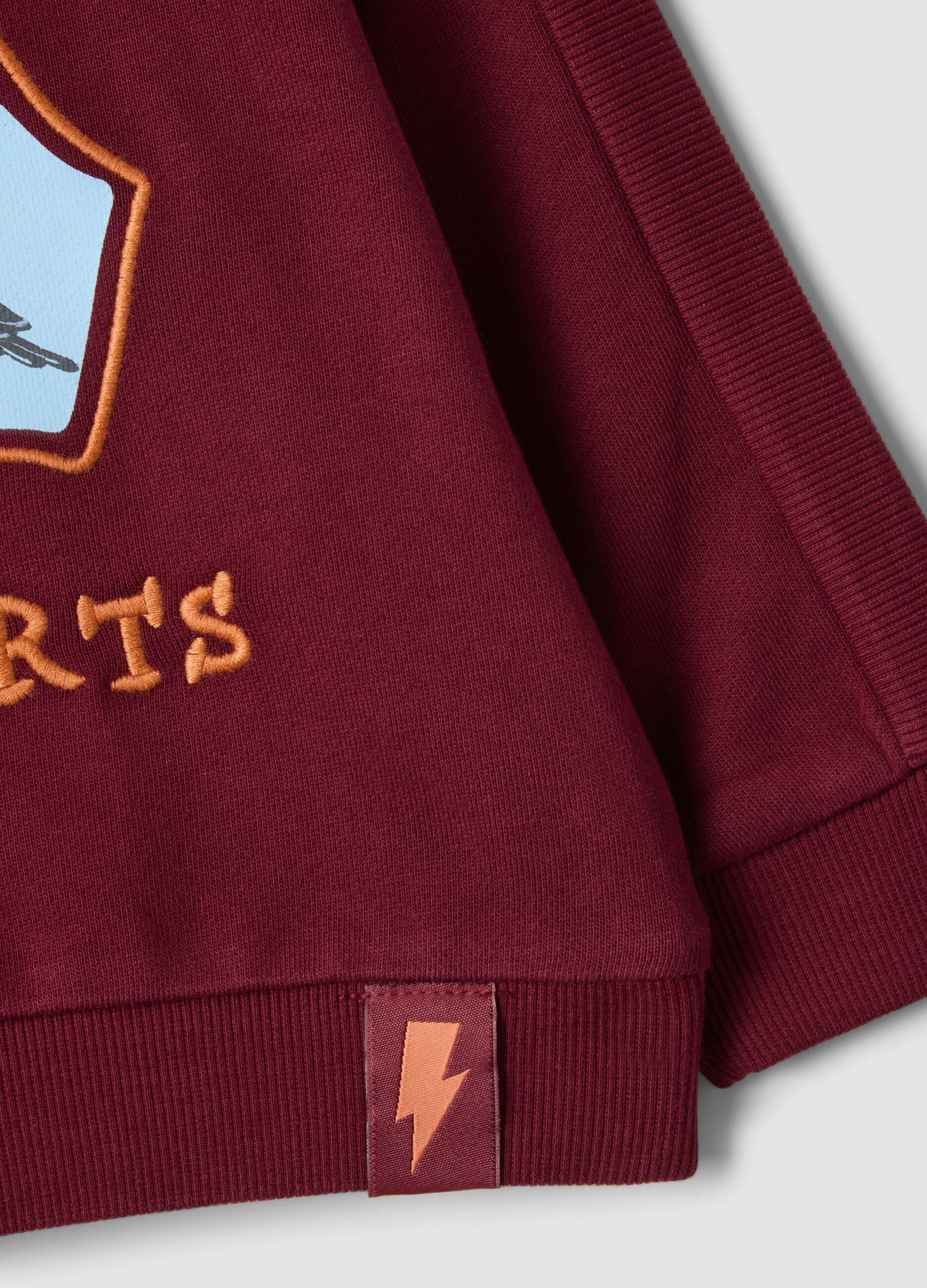 Red pure cotton Hogwarts print set for baby boy