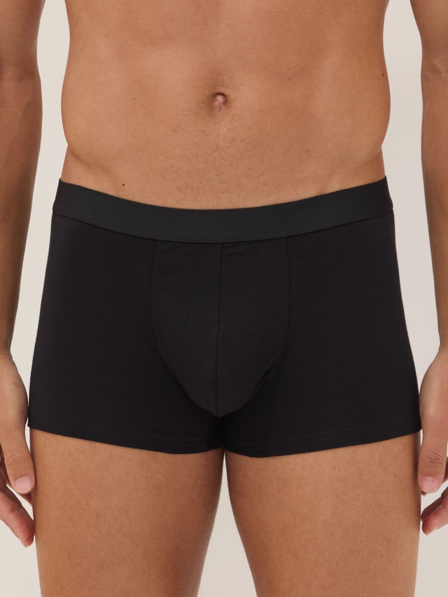 Three-pack of black organic cotton boxer shorts_1
