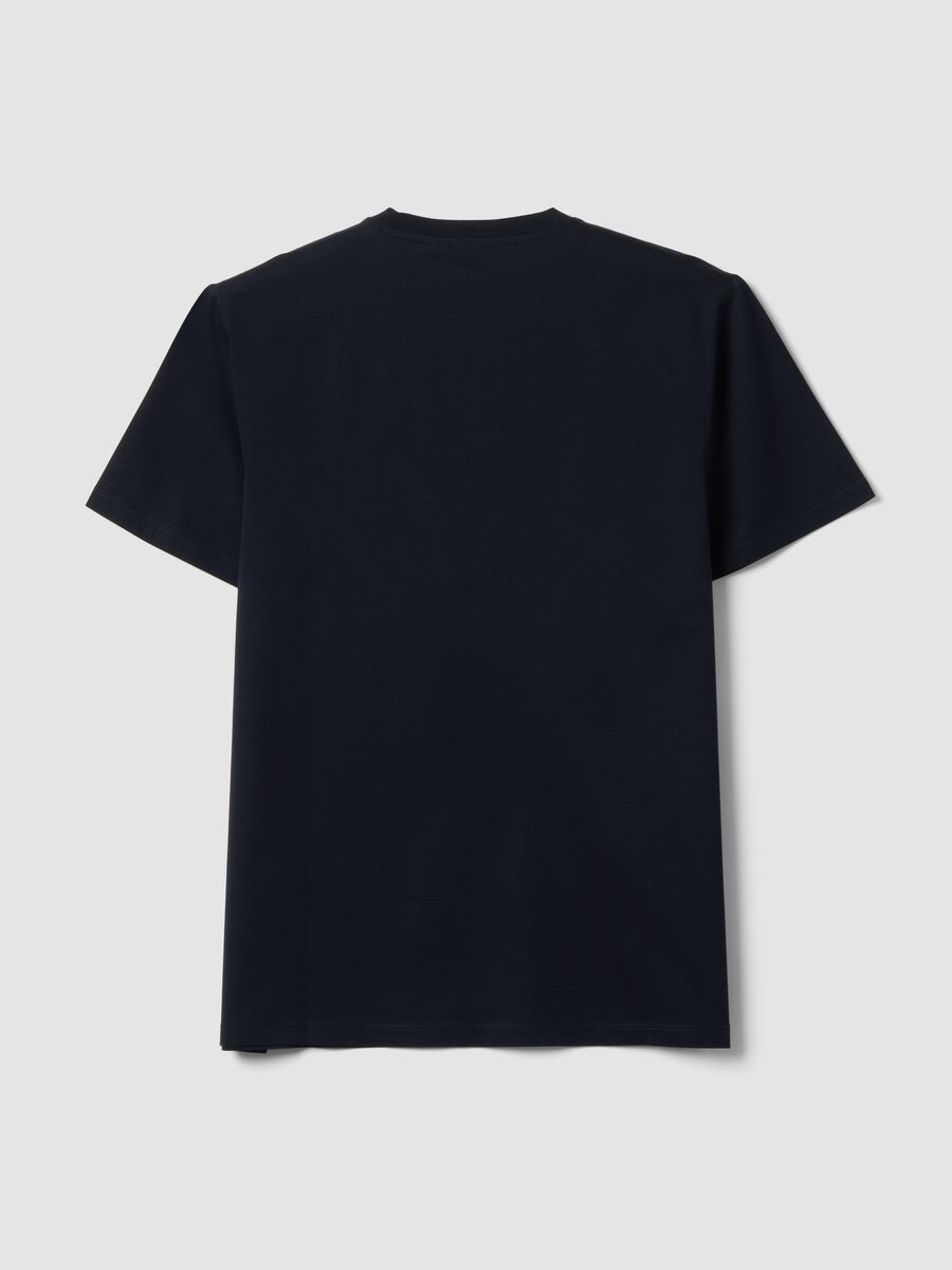 Black mercerised pure cotton regular-fit crew-neck T-shirt_2
