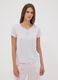 Grey stretch viscose V-neck pyjama top_0
