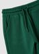 Green organic cotton joggers with drawstring for baby boy_2