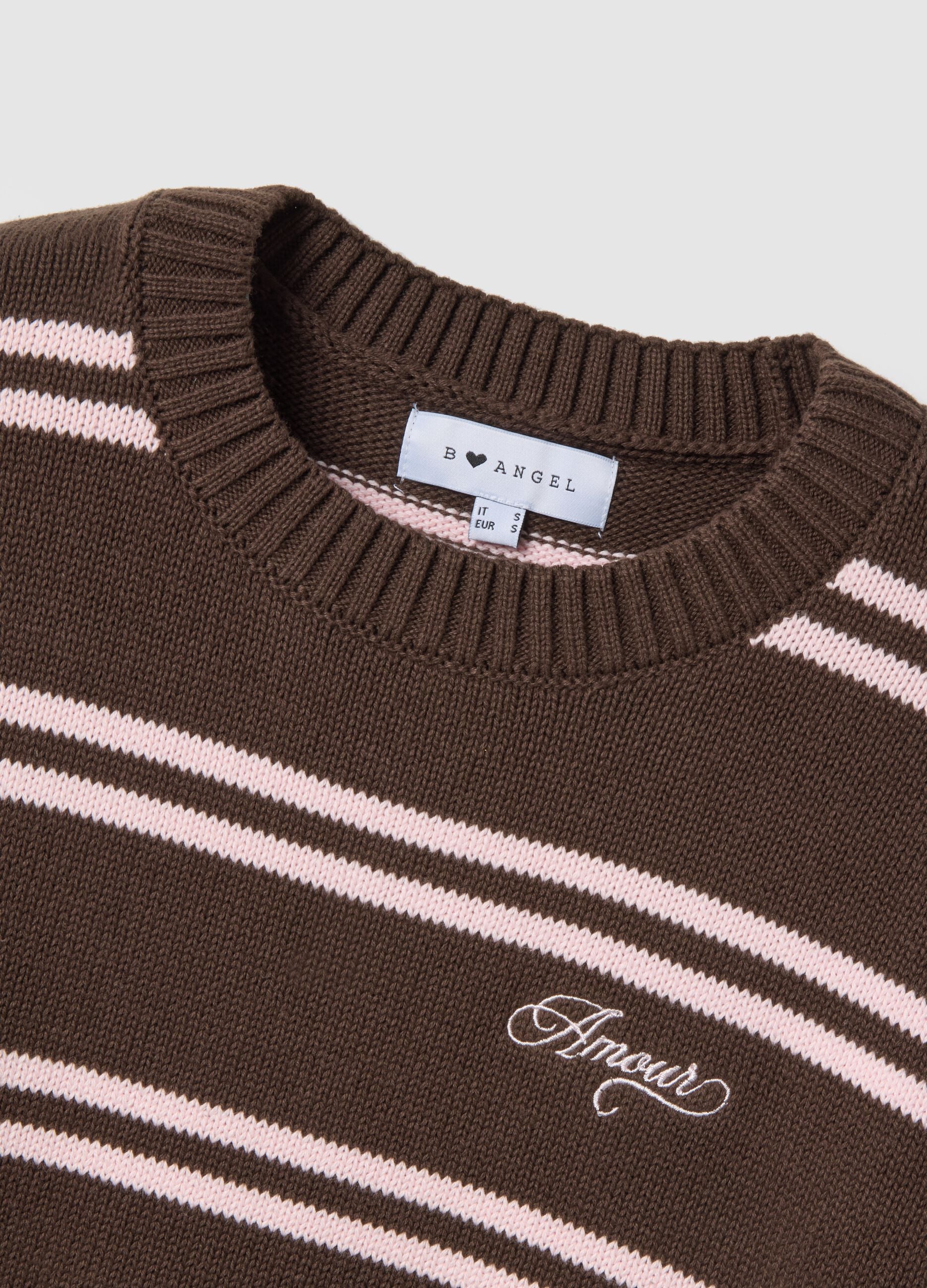 Multicolour striped cotton blend jumper, regular fit