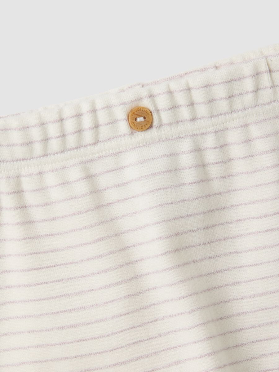 Purple organic cotton sweatshirt and leggings set for baby girl_3