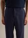 Regular fit pure linen blue trousers_3