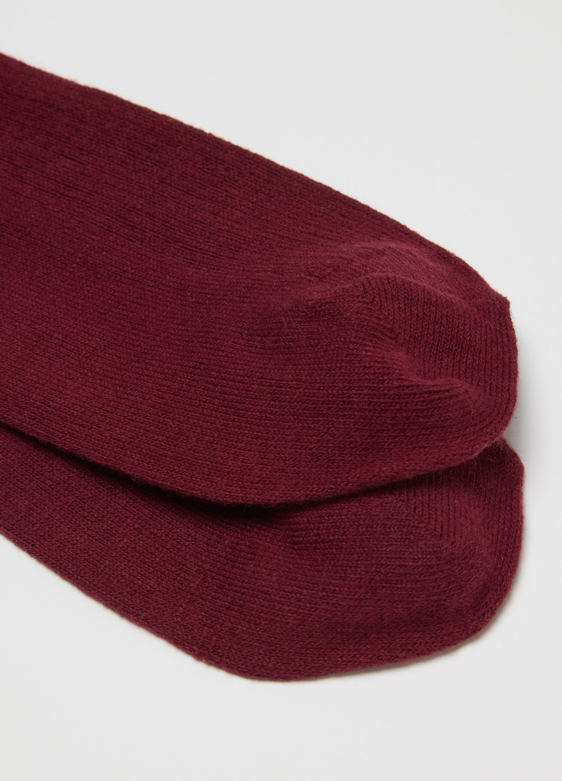 Red midi socks in cotton blend