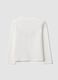 White pure organic cotton T-shirt with heart and wings print for girls_1