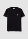 Black pure cotton T-shirt with Ducati print, regular fit_0