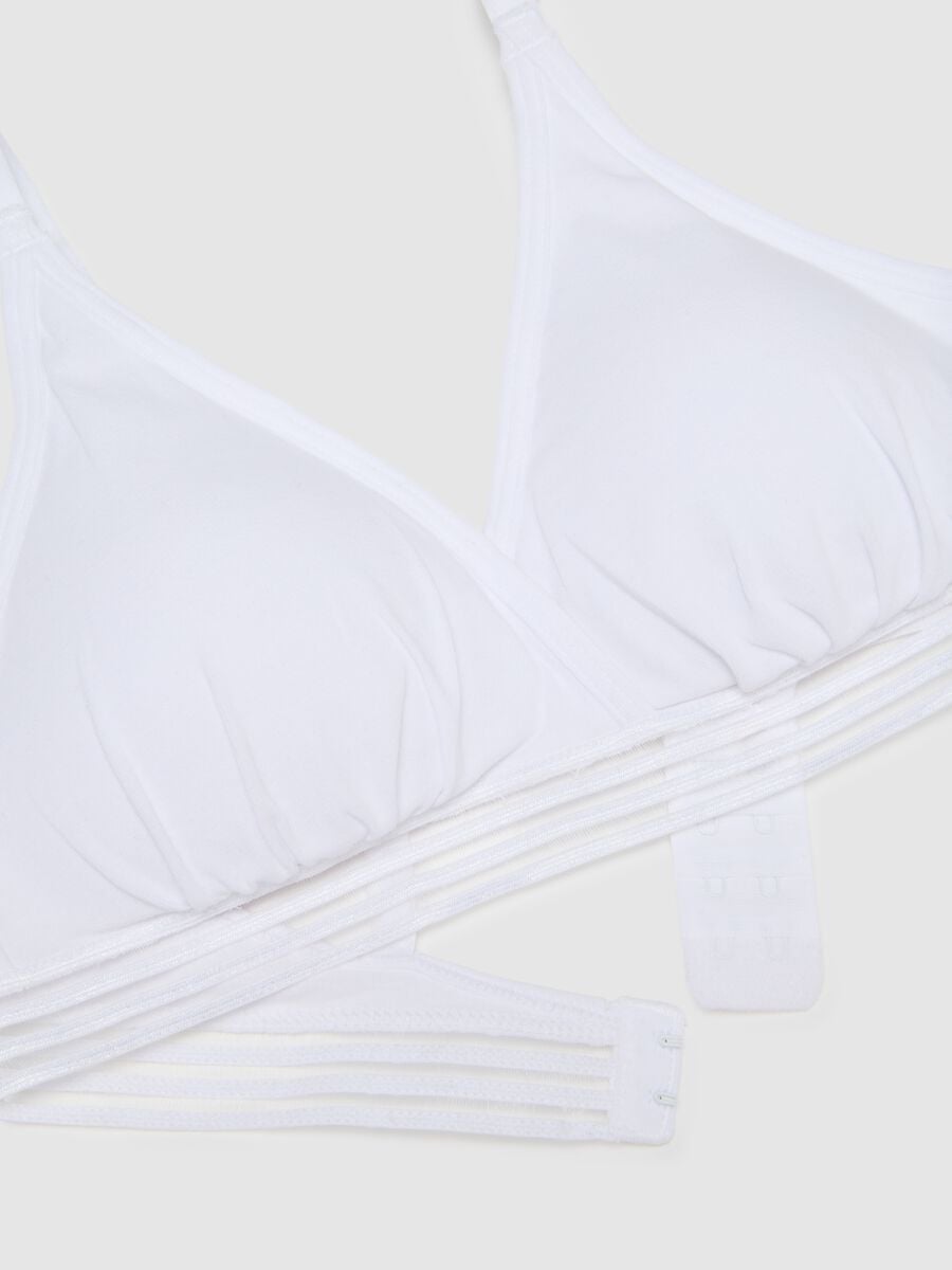 Women's Stretch Cotton White Bra_5