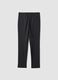Pantaloni blu in viscosa elasticizzata slim fit_2