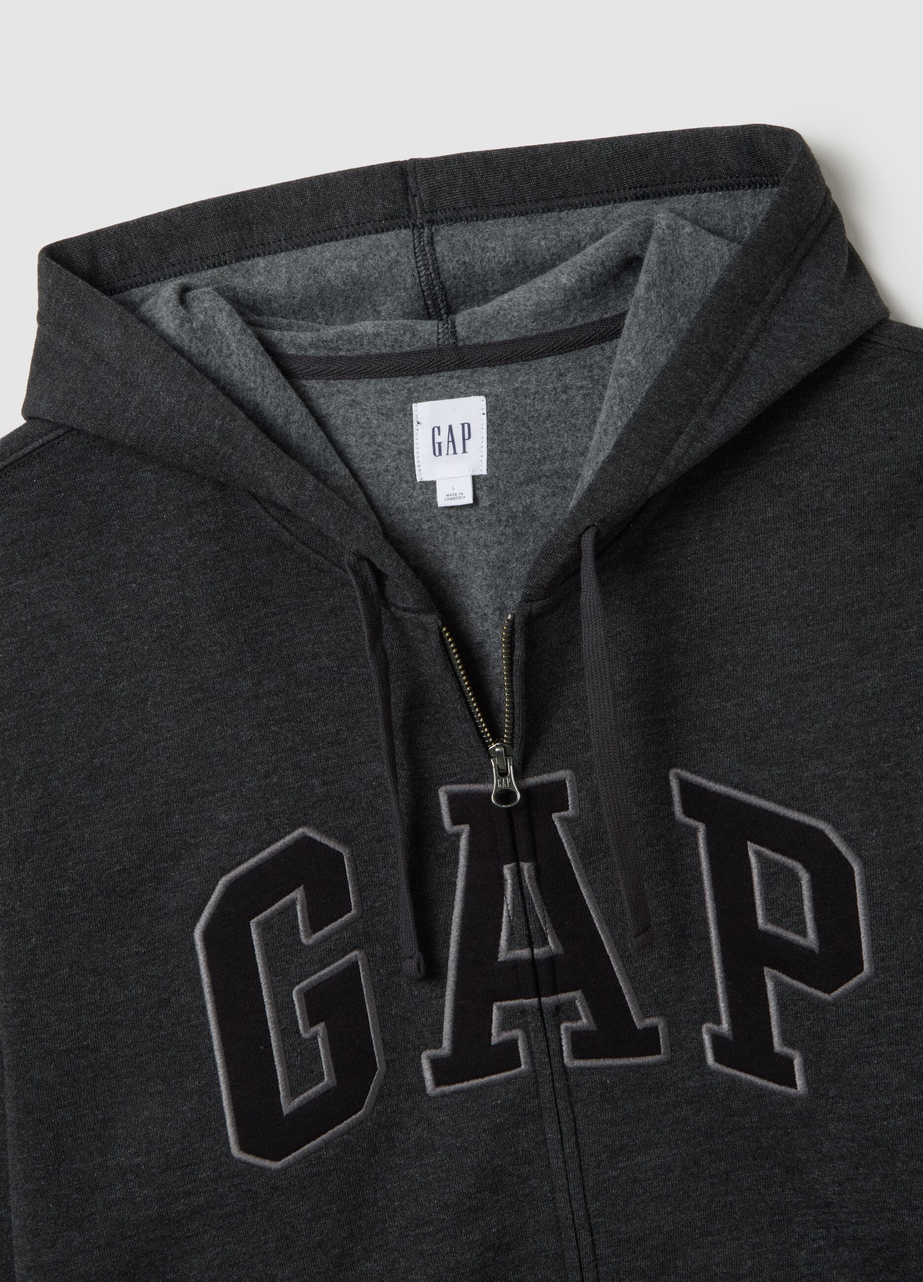 Grey Hoodie with Full Zip