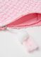 Pink and White Raffia Clutch_2