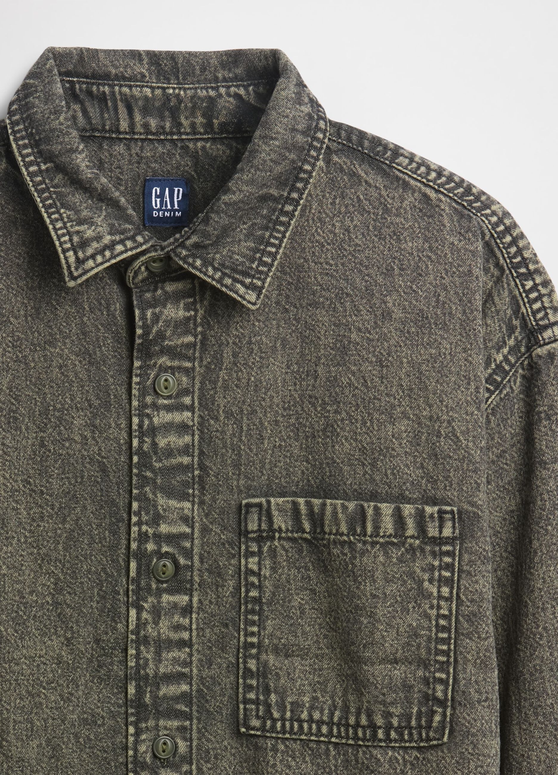 Green Long Sleeve Cotton Shirt
