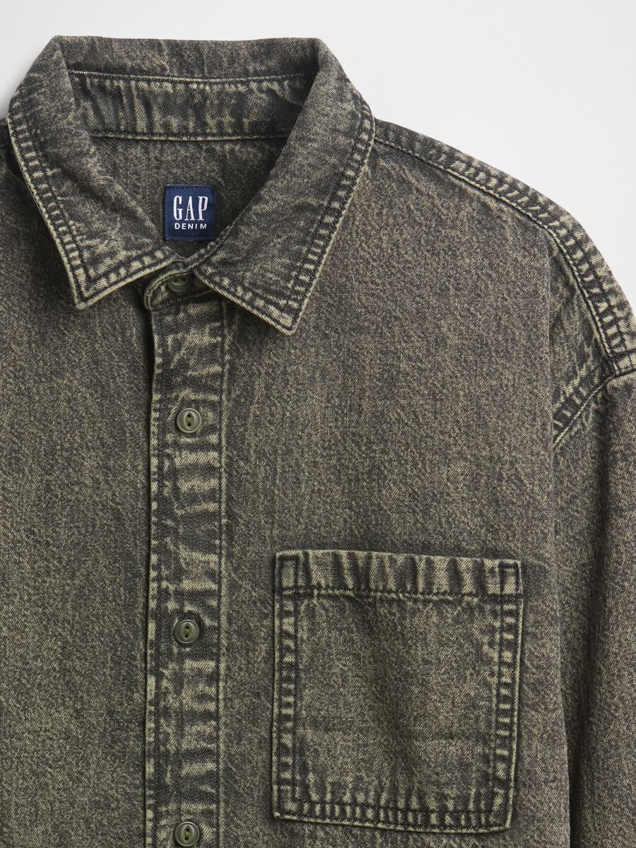 Green Long Sleeve Cotton Shirt_4