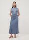 Long grey satin skirt_0