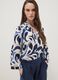 Multicolour patterned long-sleeve V-neck blouse_2