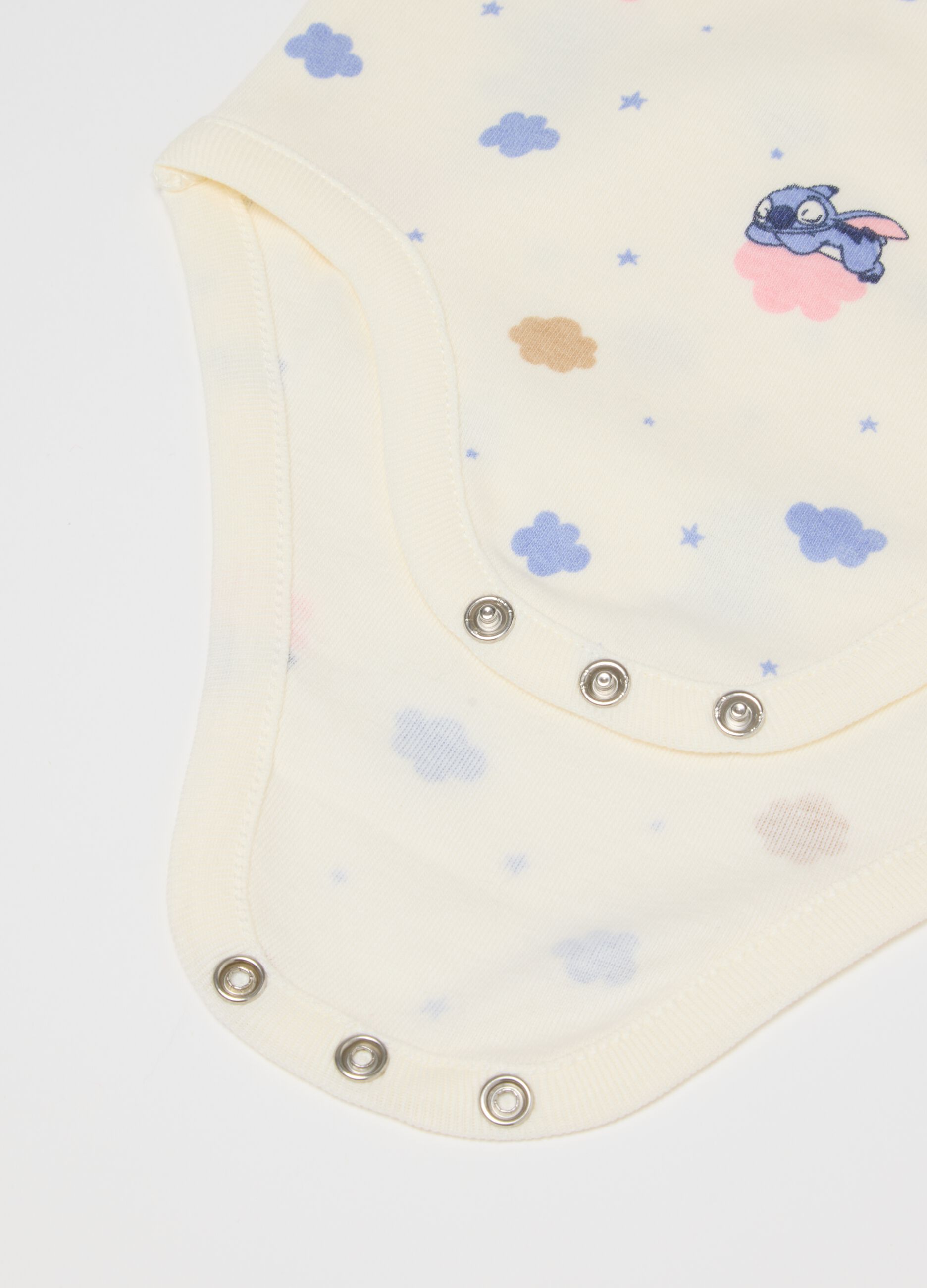 Bipack body beige da neonata in puro cotone con stampe
