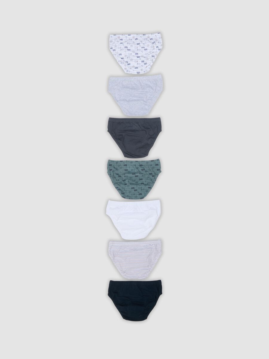 Multipack di sette slip multicolor in puro cotone organico per ragazzo_1