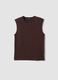 Brown cotton-blend top_4