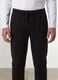 Black pure organic cotton joggers with drawstring for boys_2