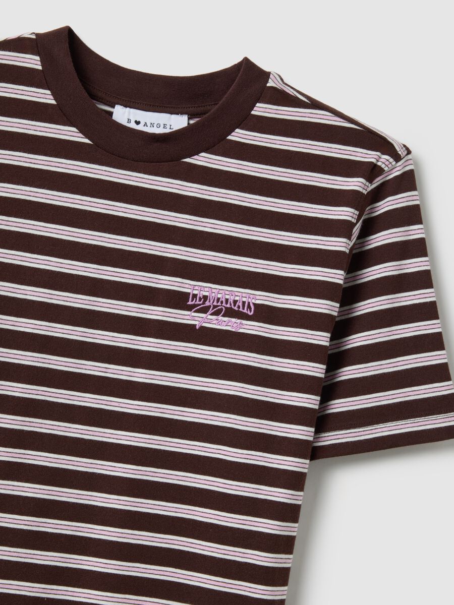 Multicolour Striped Pure Cotton Regular Fit T-shirt_5