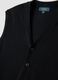 Black viscose-blend waistcoat with deep V-neck regular fit_2