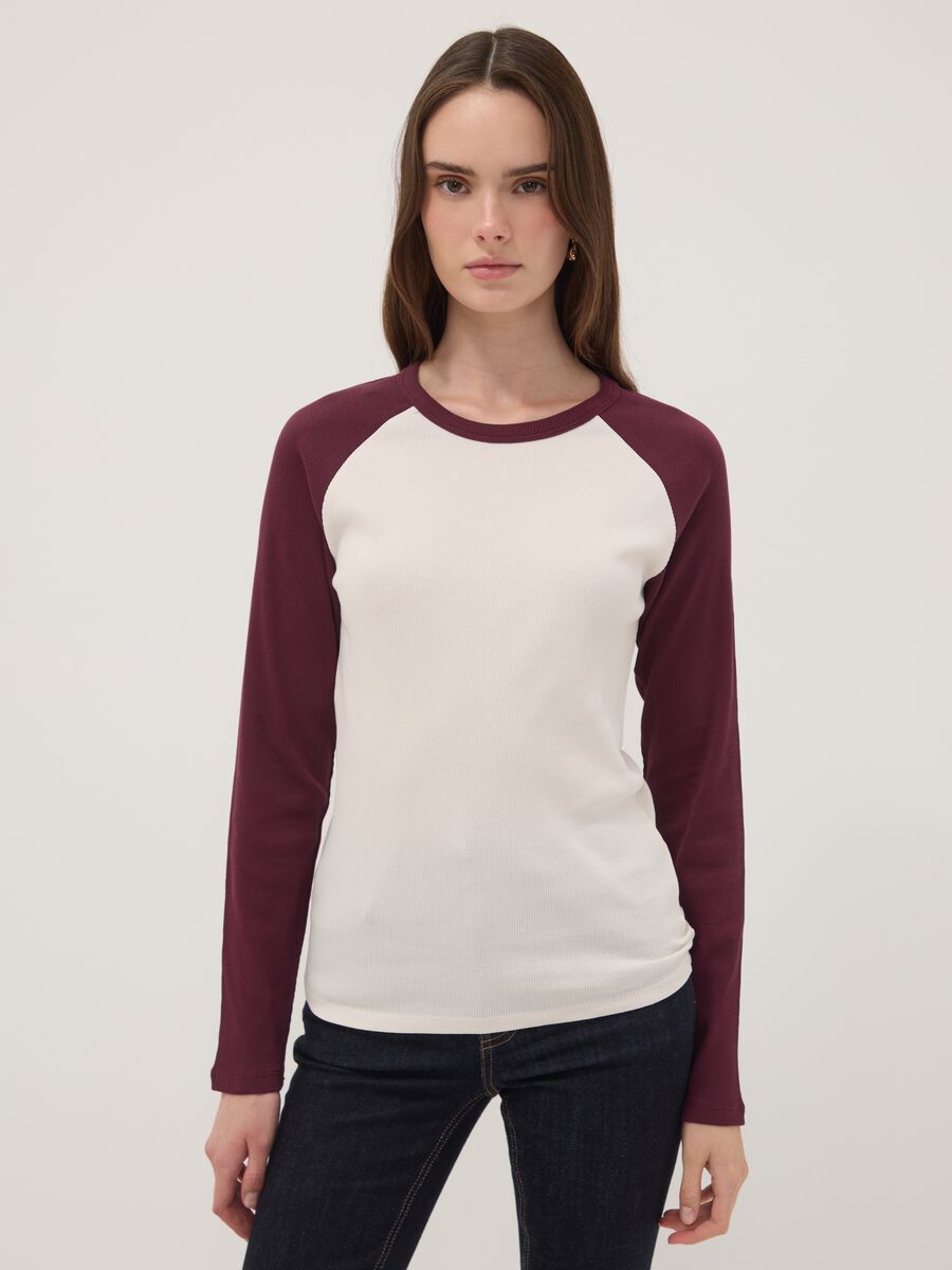 White long-sleeve pure cotton T-shirt_0