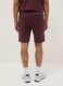 Brown pure cotton regular-fit shorts with drawstring_2
