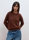 Brown pure wool crew-neck jumper with oversized fit_2