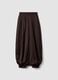 Brown baggy-fit trousers with elasticated hems_3