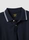 Blue stretch cotton polo shirt, regular fit_5