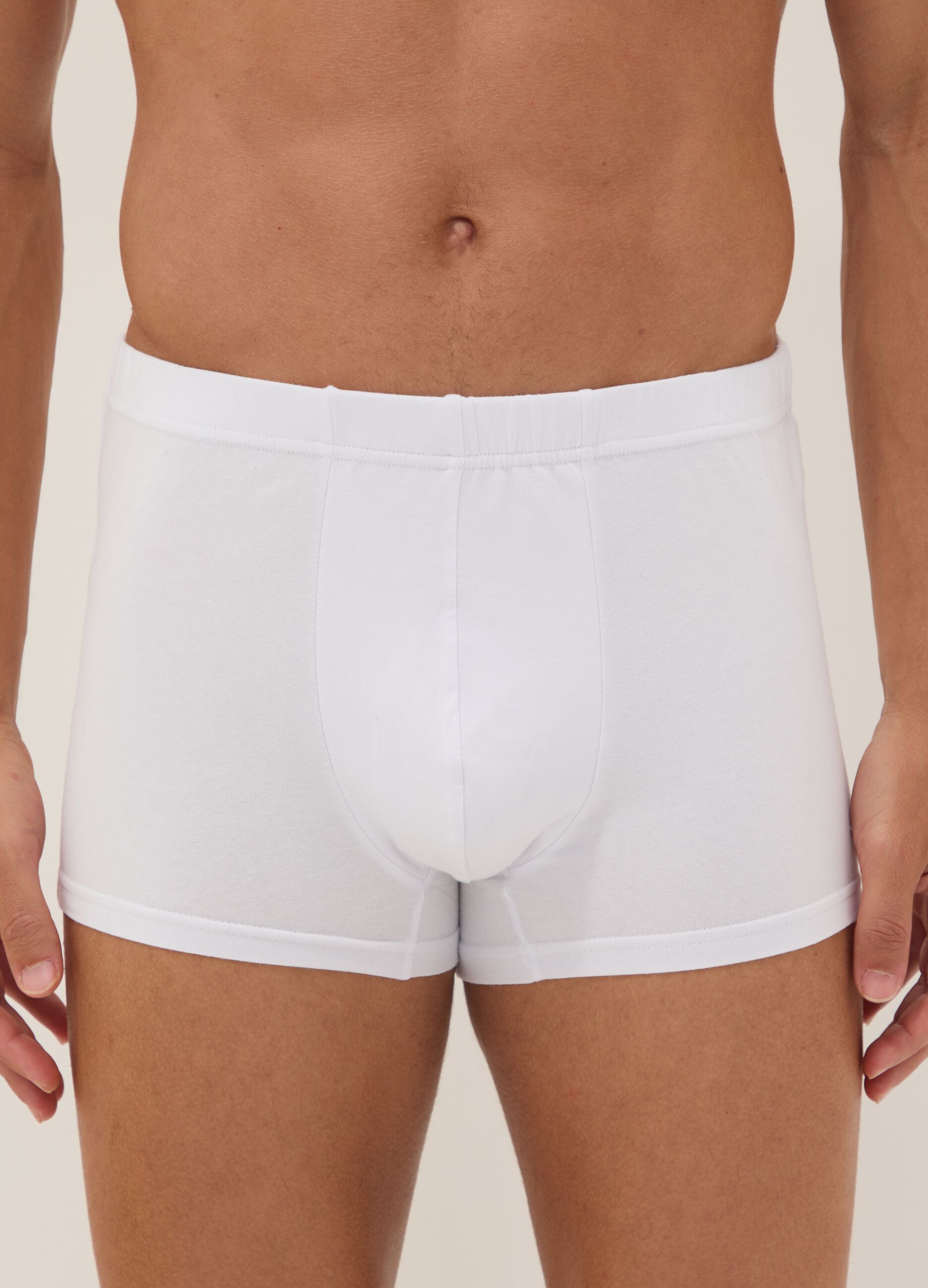 Boxer bianco in cotone organico