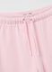 Girls' pink wide leg jogger trousers in pure cotton_3