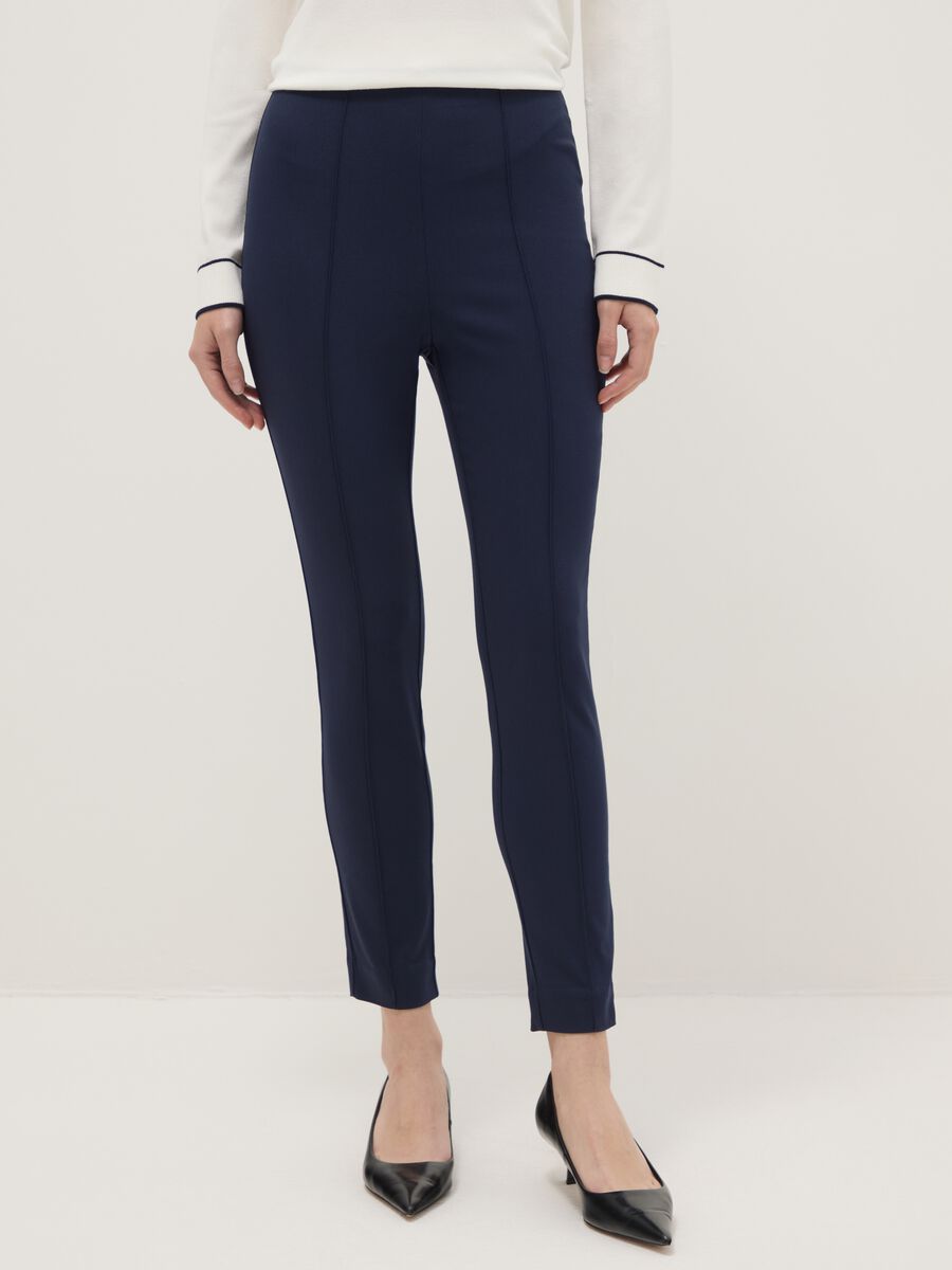 Blue Slim Fit Treggings_1