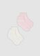 2-pack of multicolour short cotton-blend socks for baby girl_0
