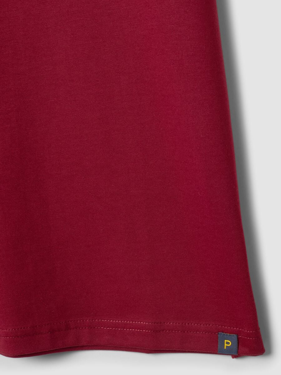 Red Supima cotton crew-neck T-shirt, regular fit_5