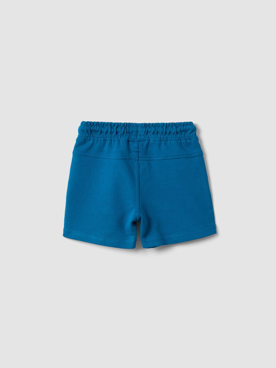 Shorts in puro cotone blu da bimbo regular fit_1
