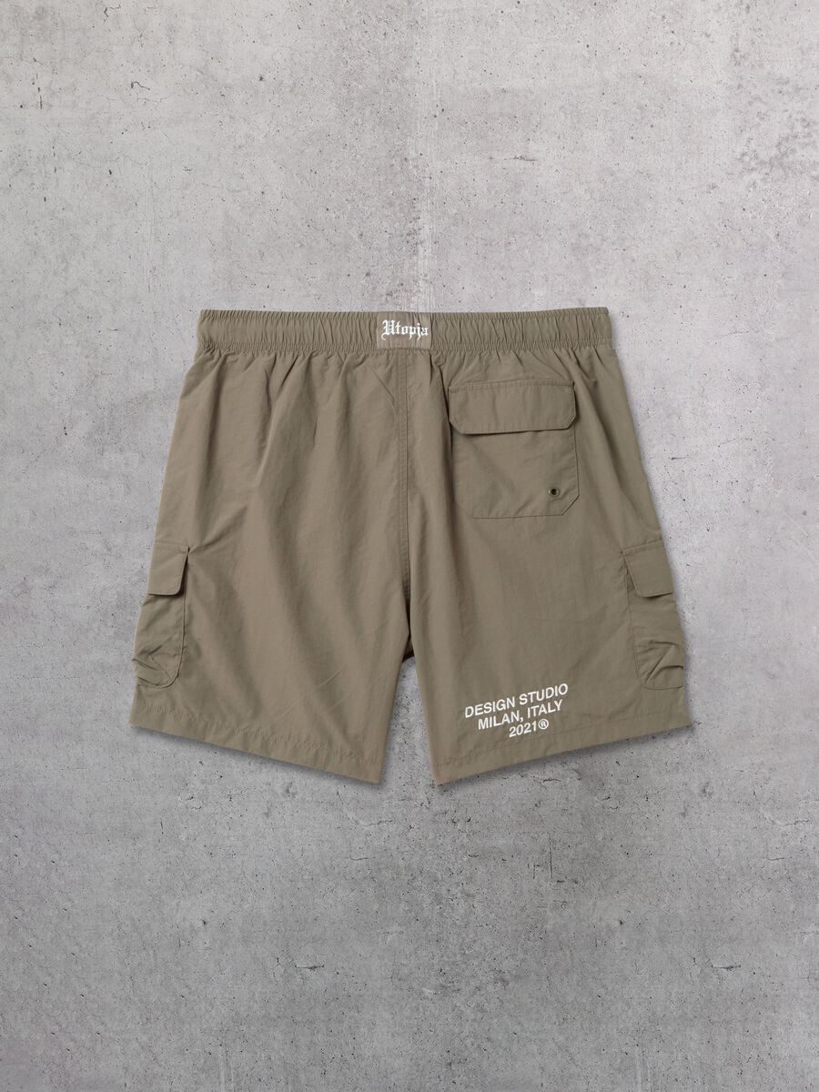 Cargo Swim Shorts Military Green_6