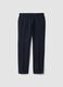 Navy slim-fit stretch viscose twill chino trousers_4
