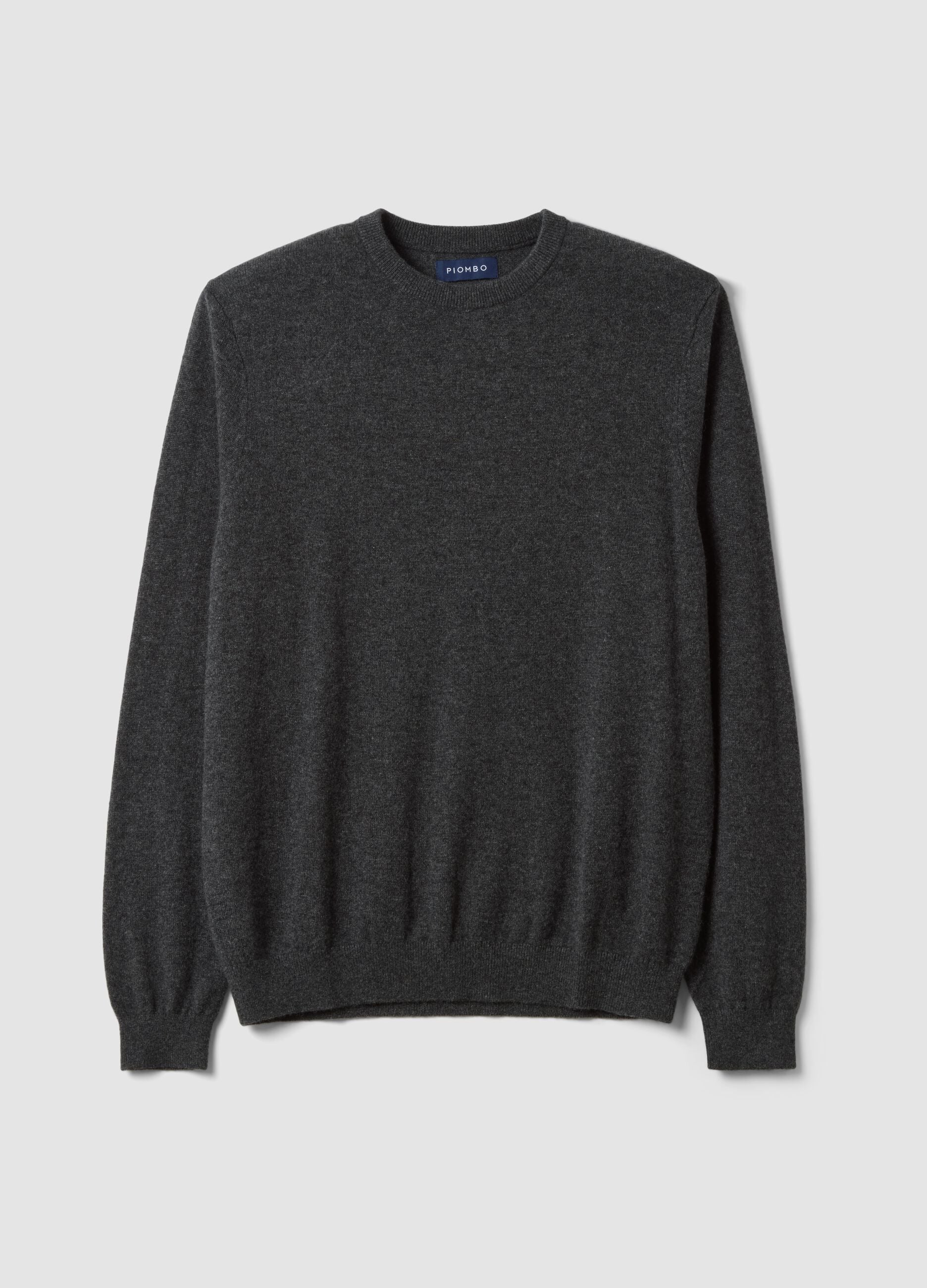 Grey pure cashmere jumper, regular fit