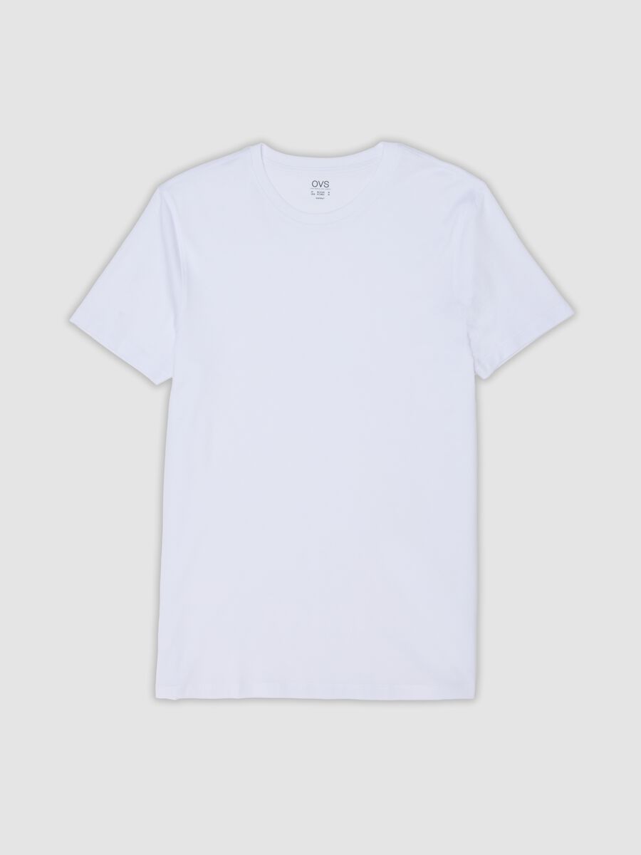 White Supima cotton crew-neck T-shirt, regular fit_4
