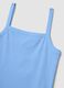 Light blue pure cotton ribbed vest top_5