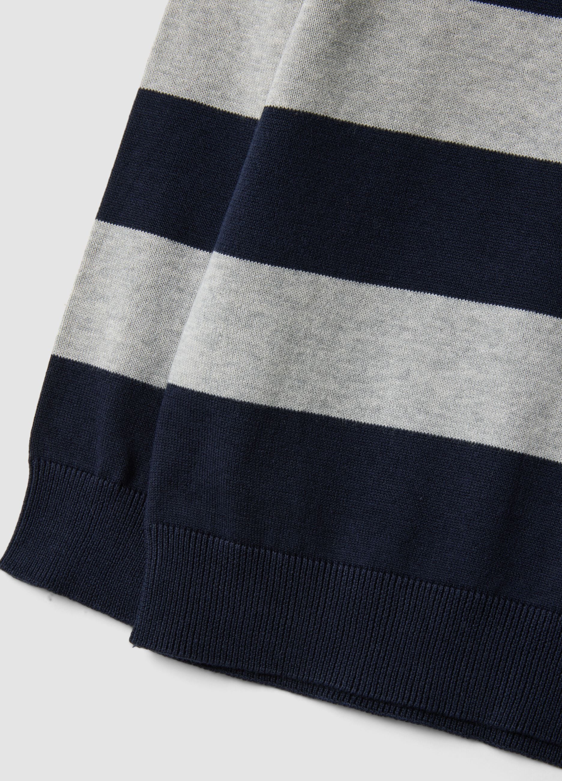 Multicoloured pure cotton striped oversized top for boys