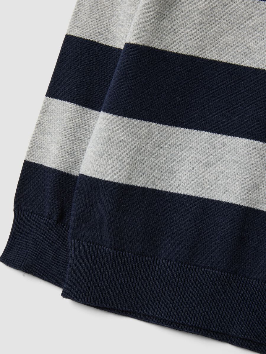 Multicoloured pure cotton striped oversized top for boys_2