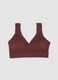Brown stretch-fabric bra with removable padding_4