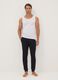 Blue organic cotton pyjama trousers with elasticated waistband_0